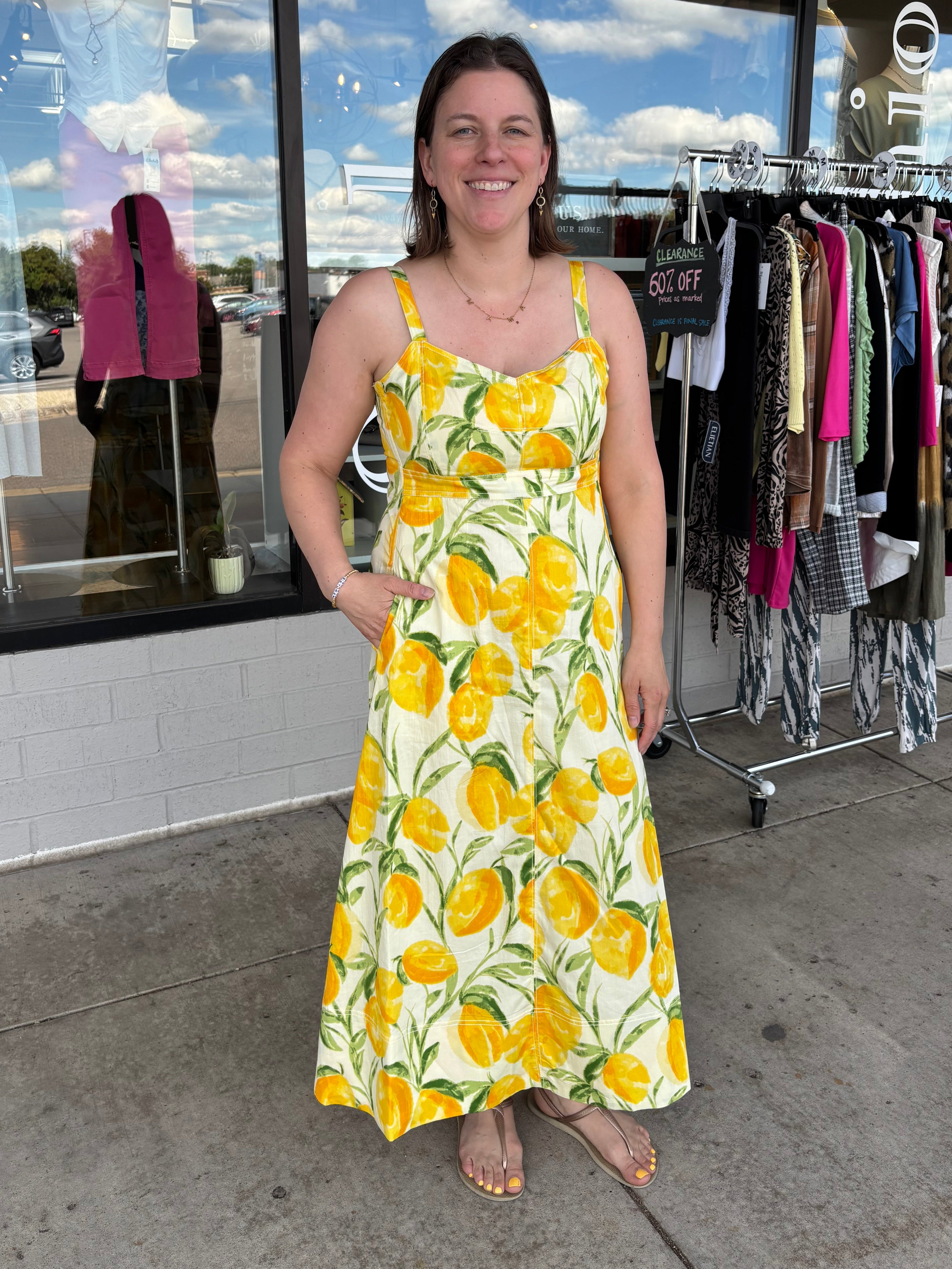 Smocked Back Adjustable Strap Maxi Dress